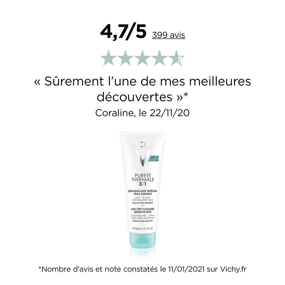 Vichy Pureté Thermale 3-in-1 Make-up Reiniger