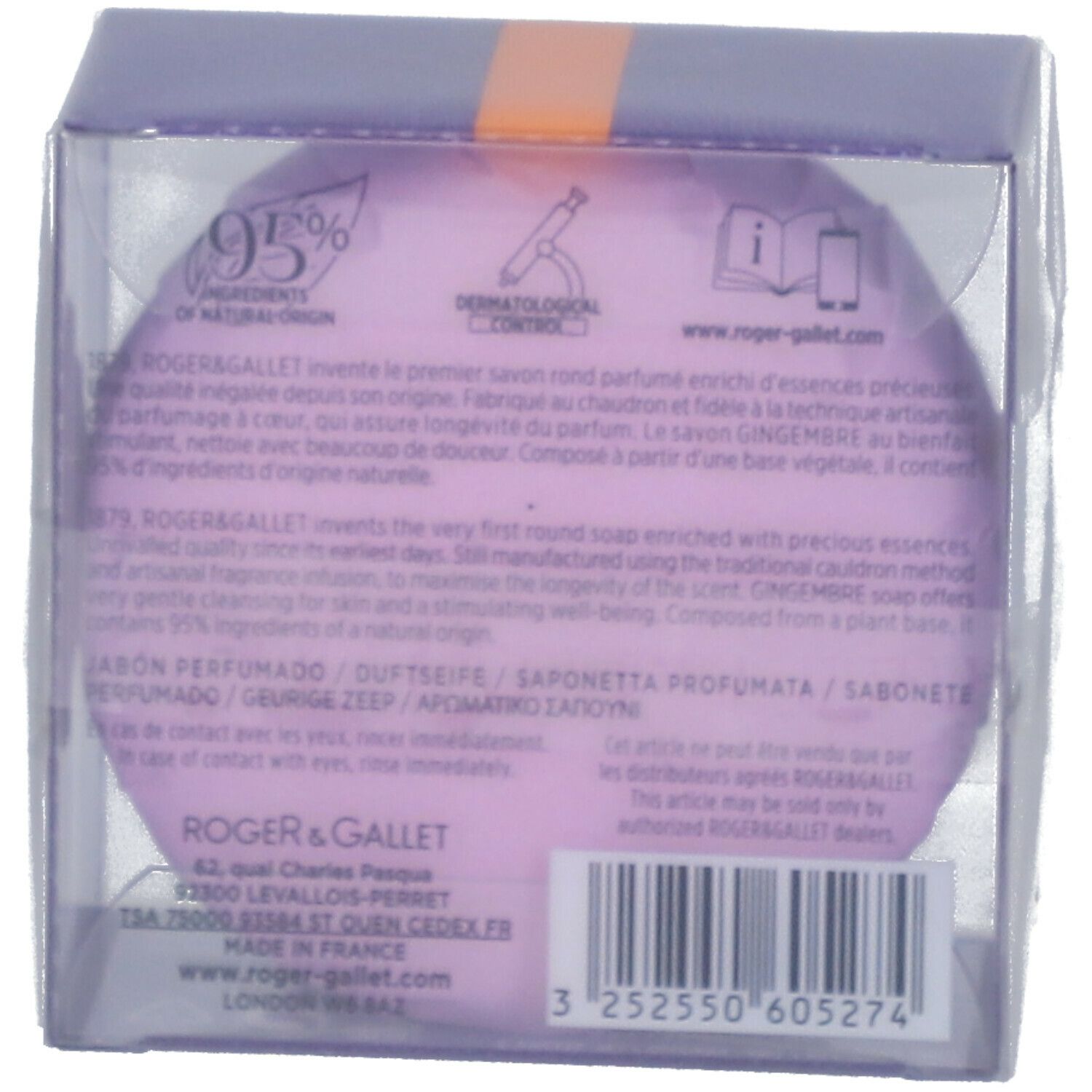 Roger & Gallet Gingembre Savon Parfumé