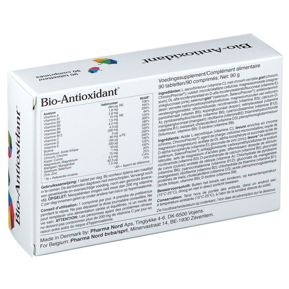 Pharma Nord Bio-Antioxidant | multivitamines | Immunité + Énergie