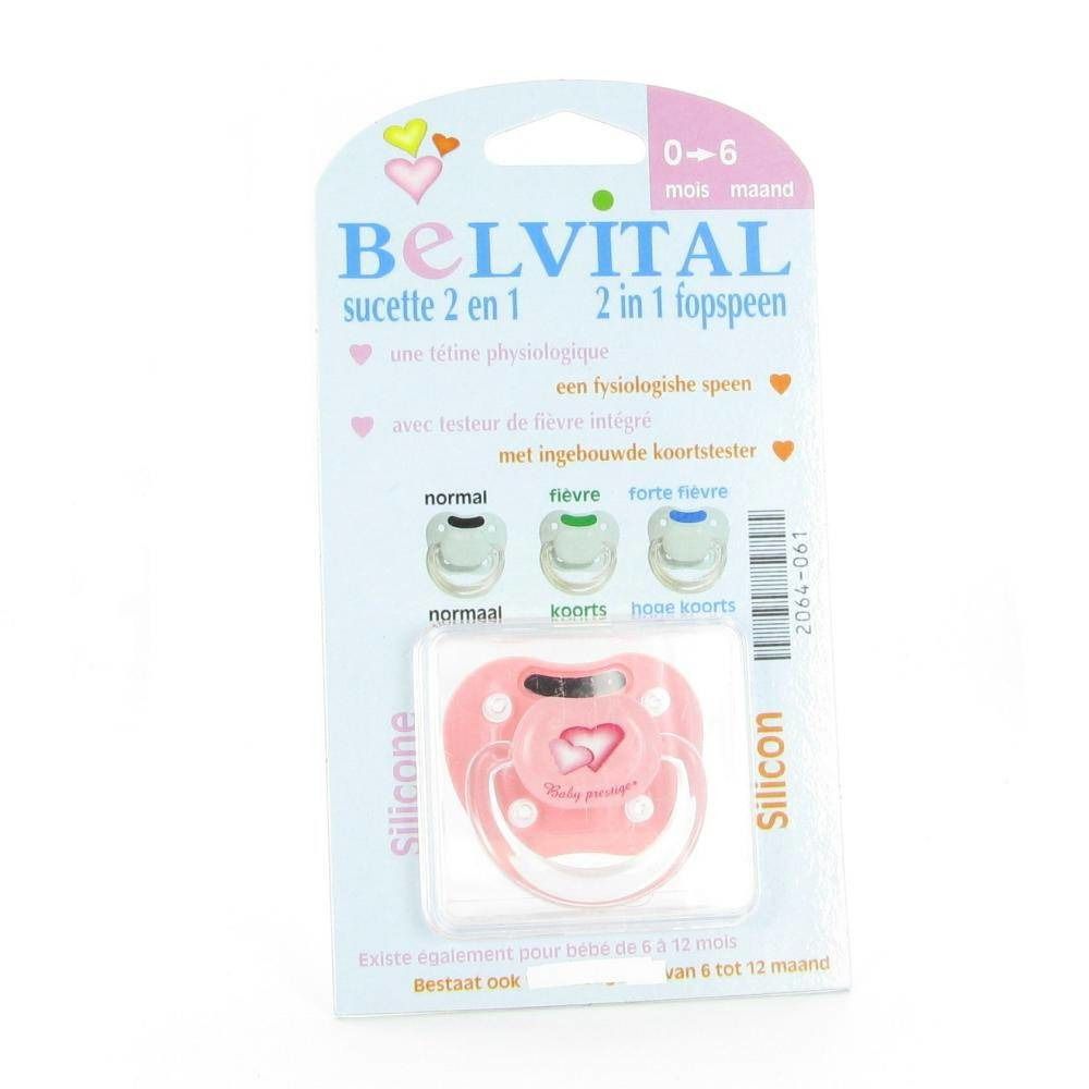 Belvital Sucette Silic. + Testeur Temp. 0-6 Mois