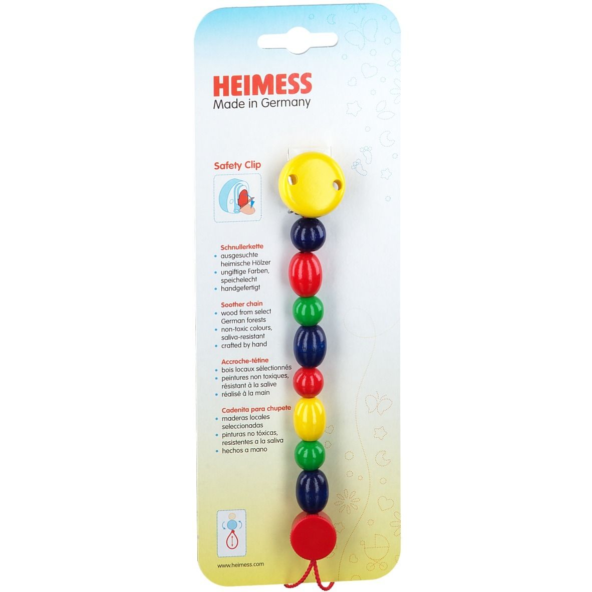 Heimess Attache Sucette Bois Couleur