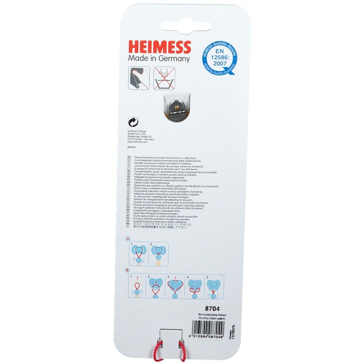 Heimess Attache Sucette Bois Couleur