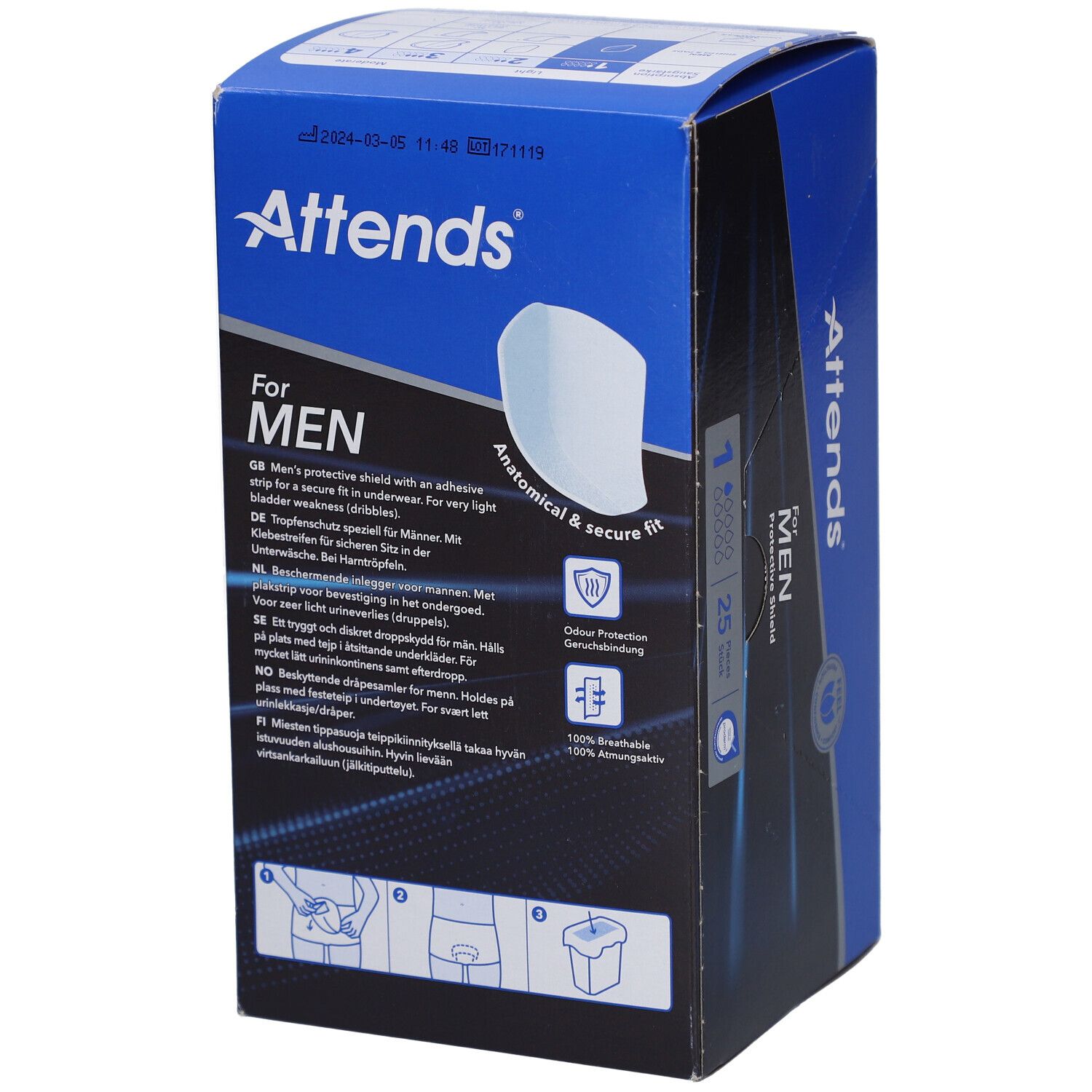 Attends® for Men Shield Niveau 1 Culottes d'Incontinence