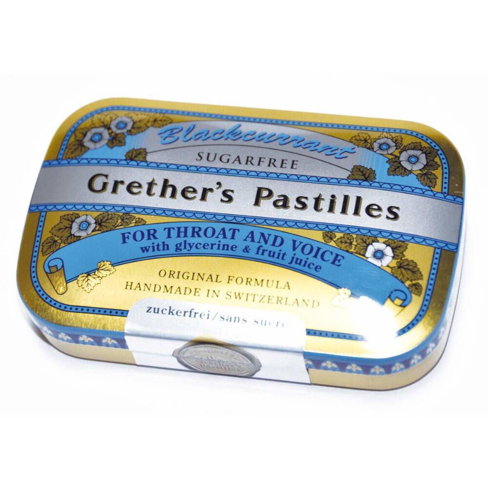 Grethers Pastilles Blackcurrant Sans Sucre