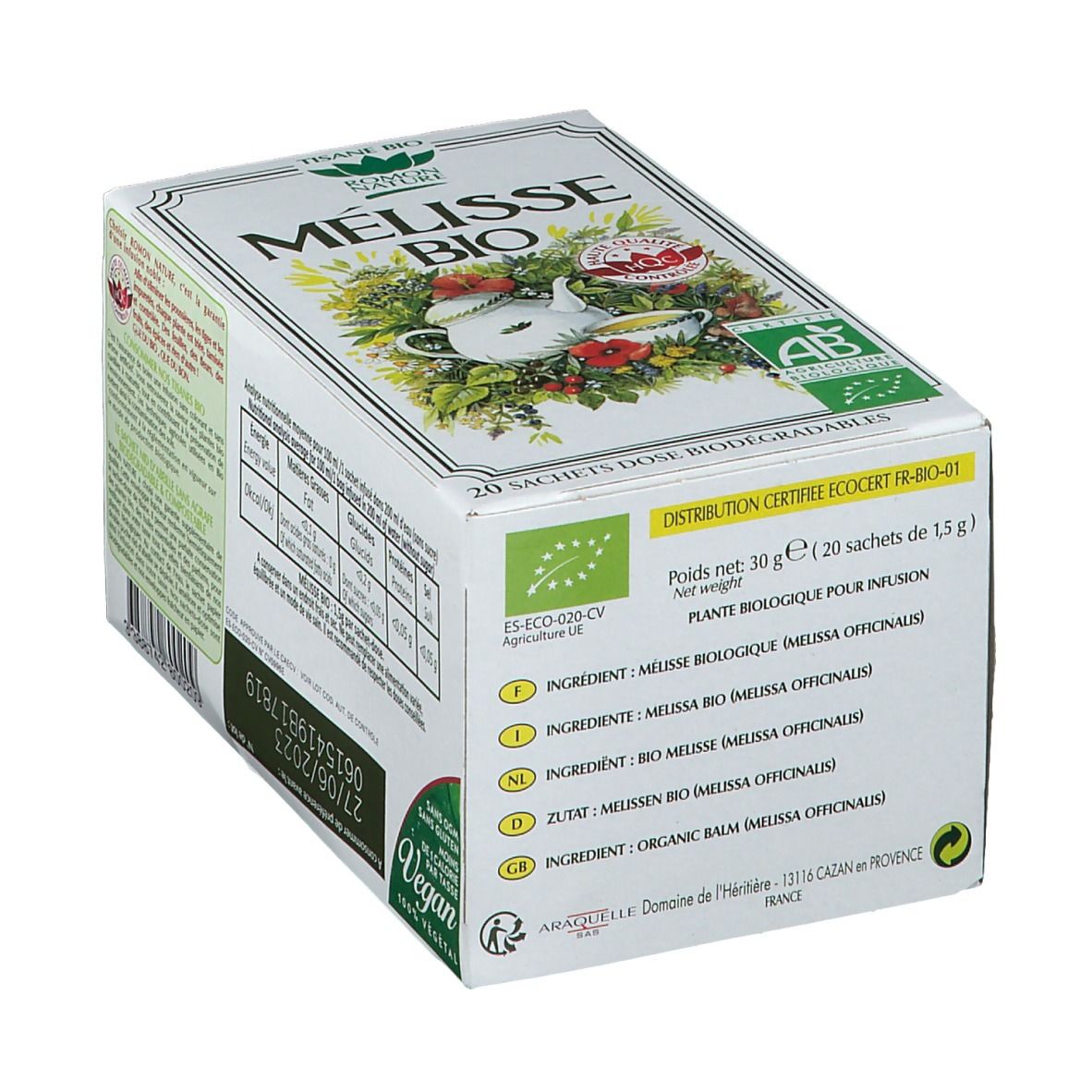 Tisane Romon Nature Citroenmelisse Bio