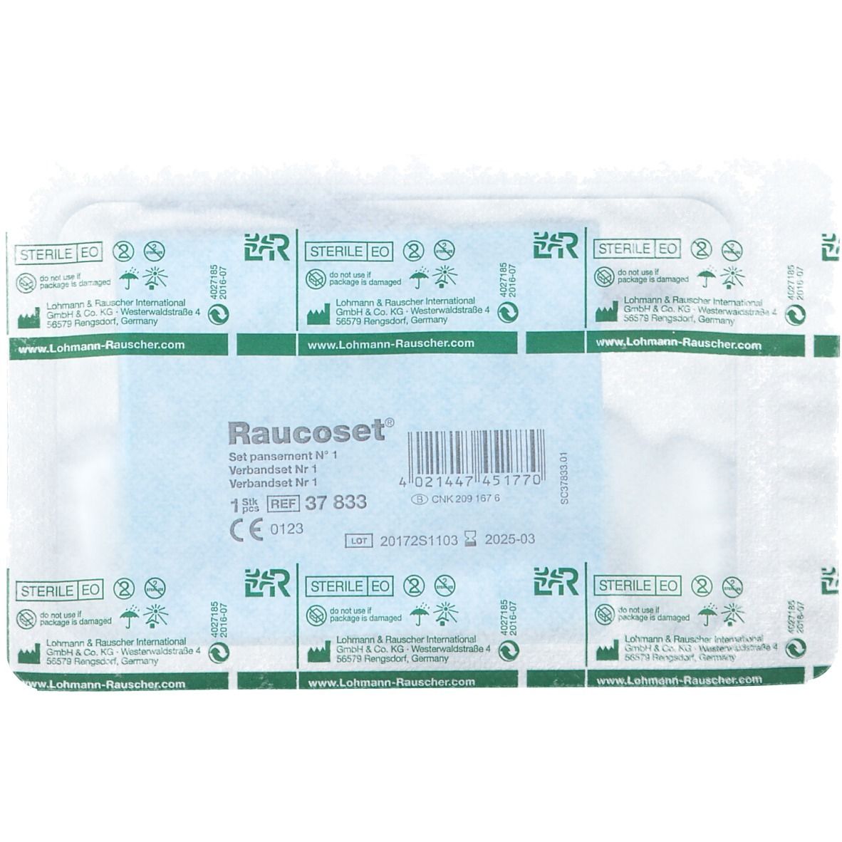 Raucoset® Set Pansement n°1 stérile