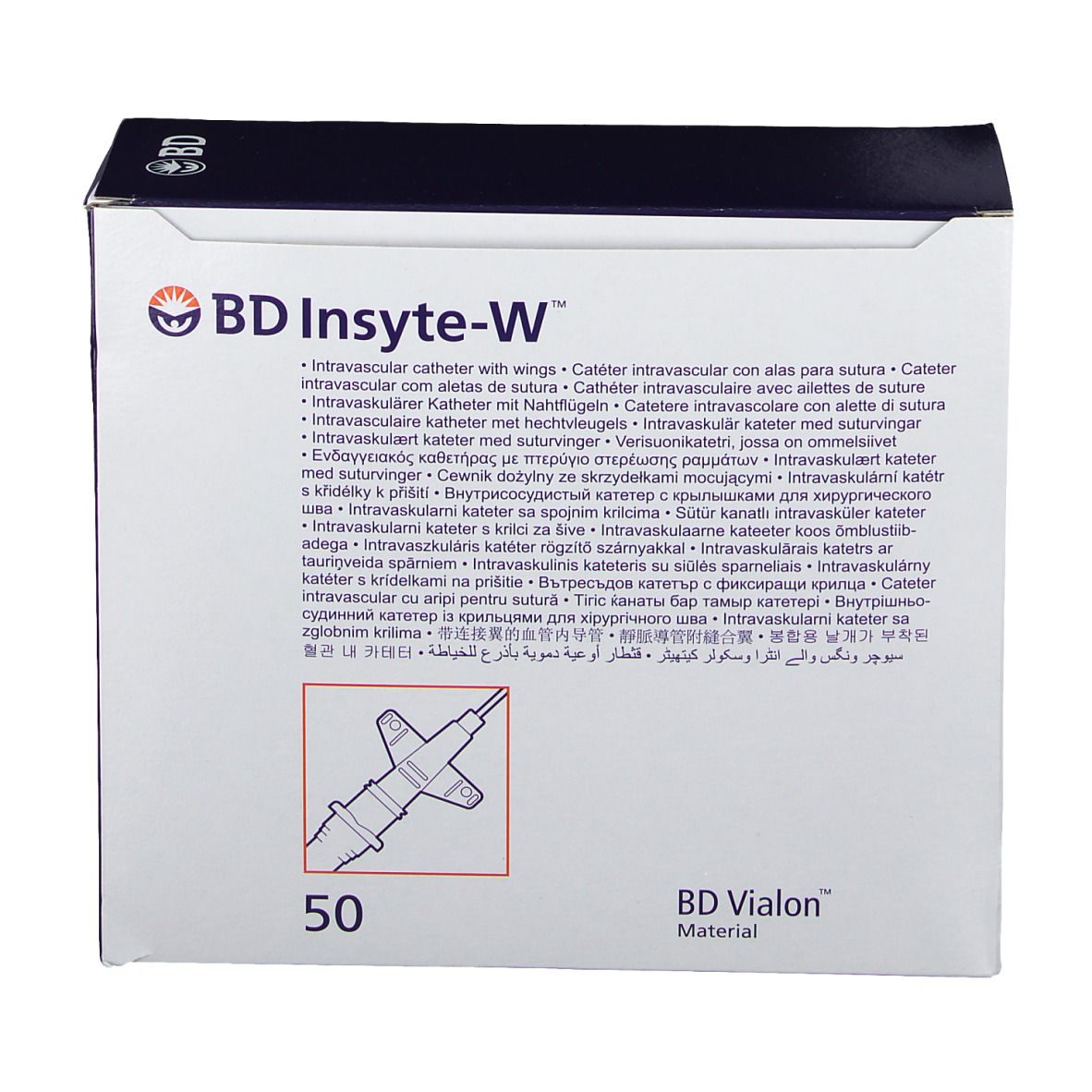 BD Insyte-W Catheter IV 22g 0.9mm x 25mm