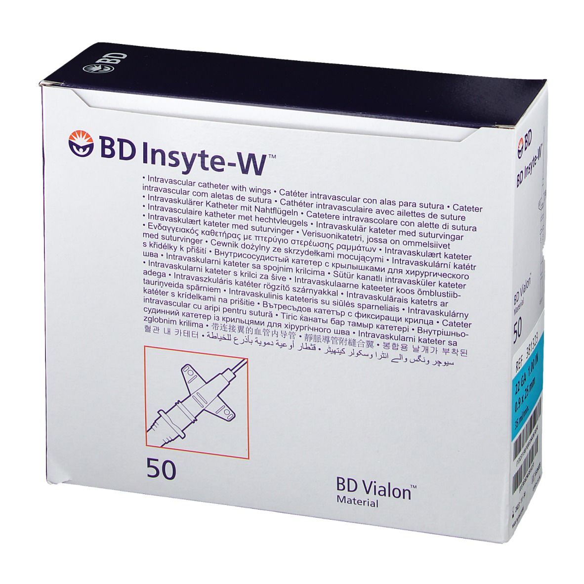 BD Insyte-W Catheter IV 22g 0.9mm x 25mm