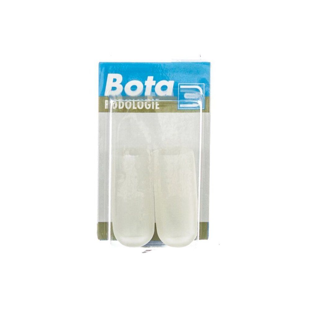 Emballage avec deux coussinets d'orteils. Marque Bota, Podologie. Emballage blister transparent.
