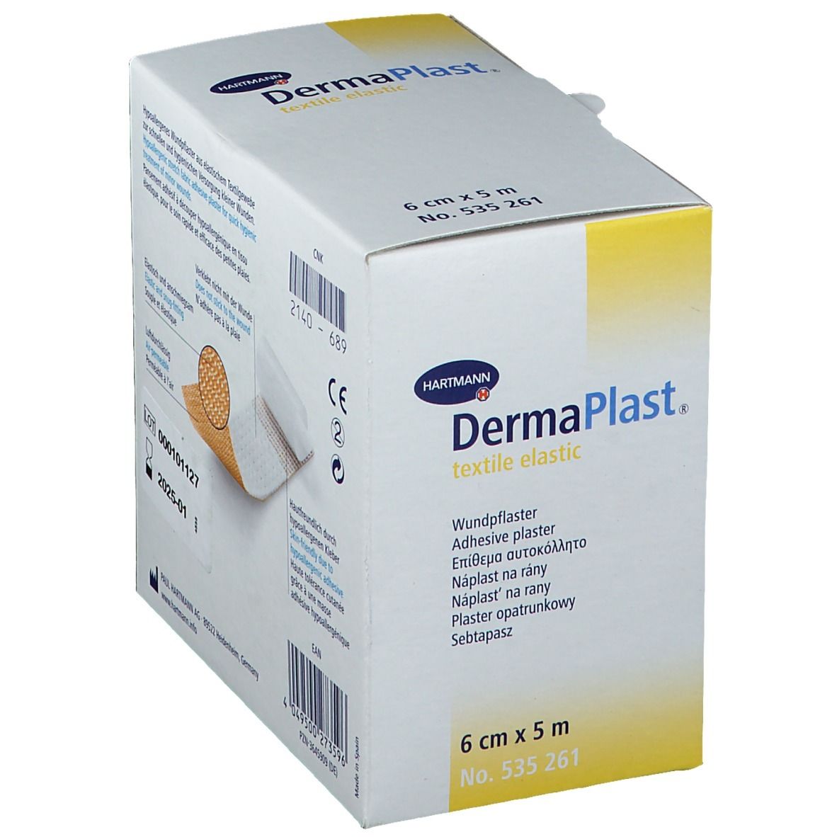 Hartmann Dermaplast Textiel Elastic 6cm x 5m 261/6