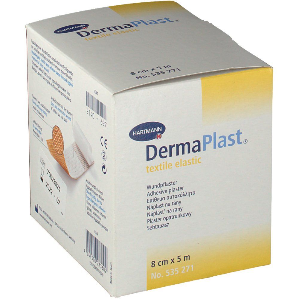 Hartmann Dermaplast Textiel Elastisch 8cm x 5m 5352711