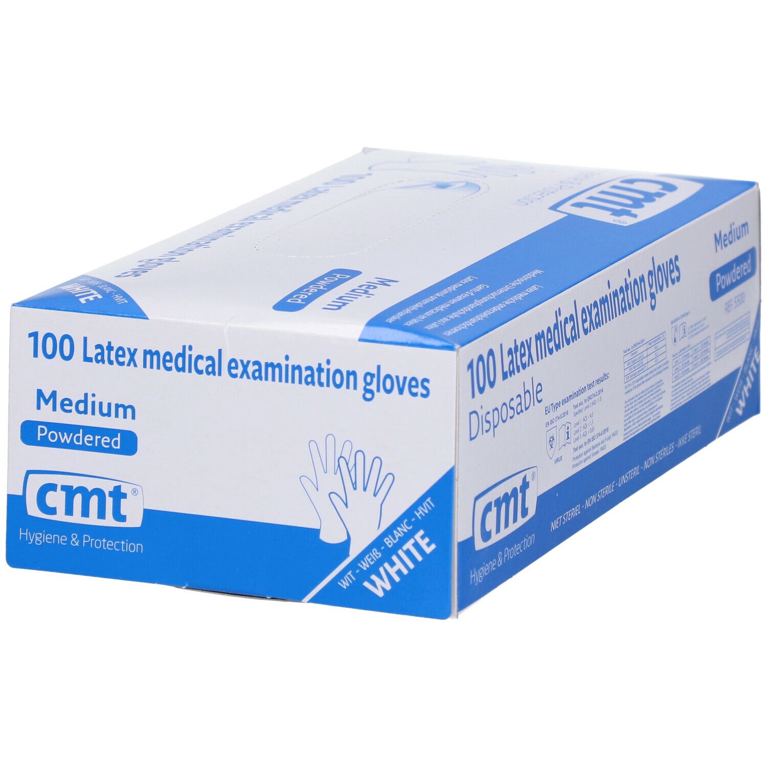 CMT Gants Latex Blanc LP Medium