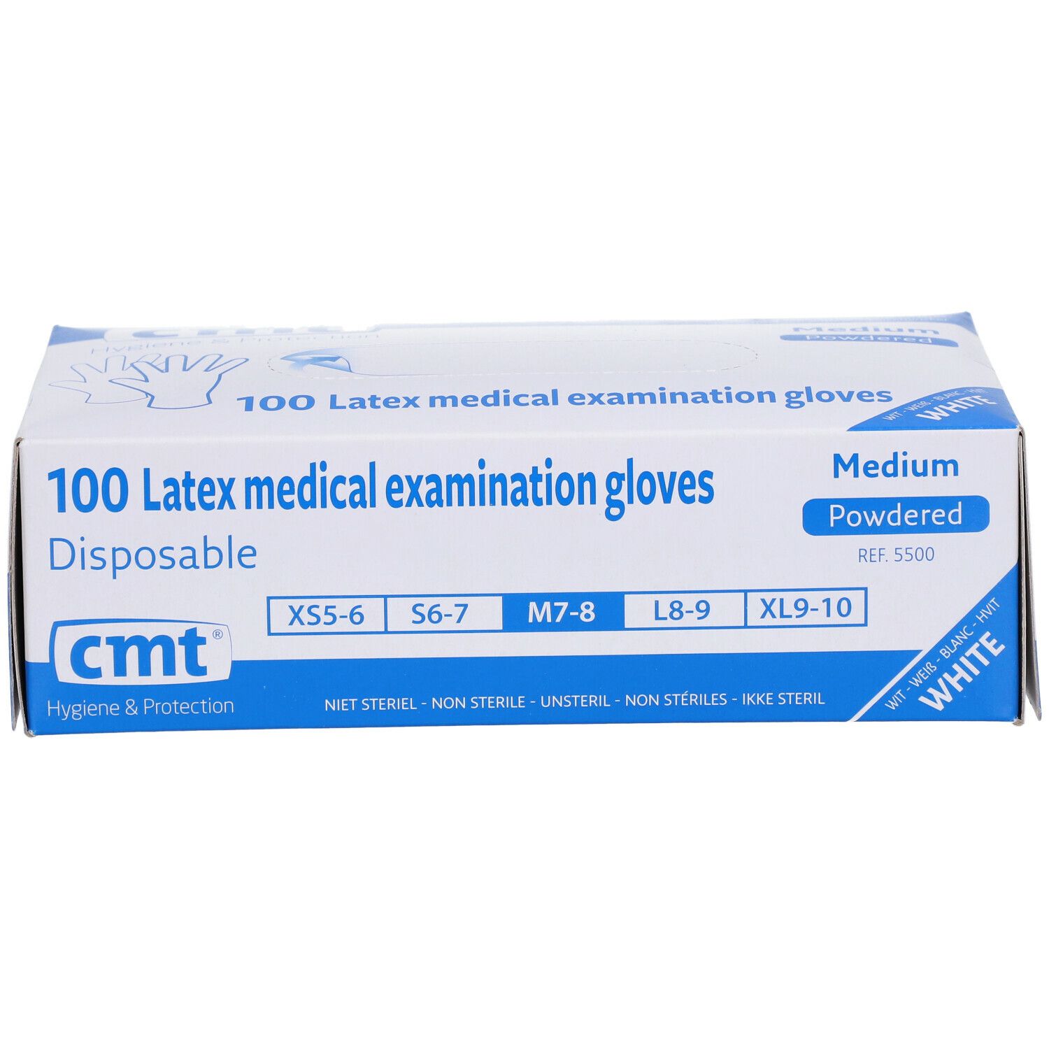 CMT Gants Latex Blanc LP Medium