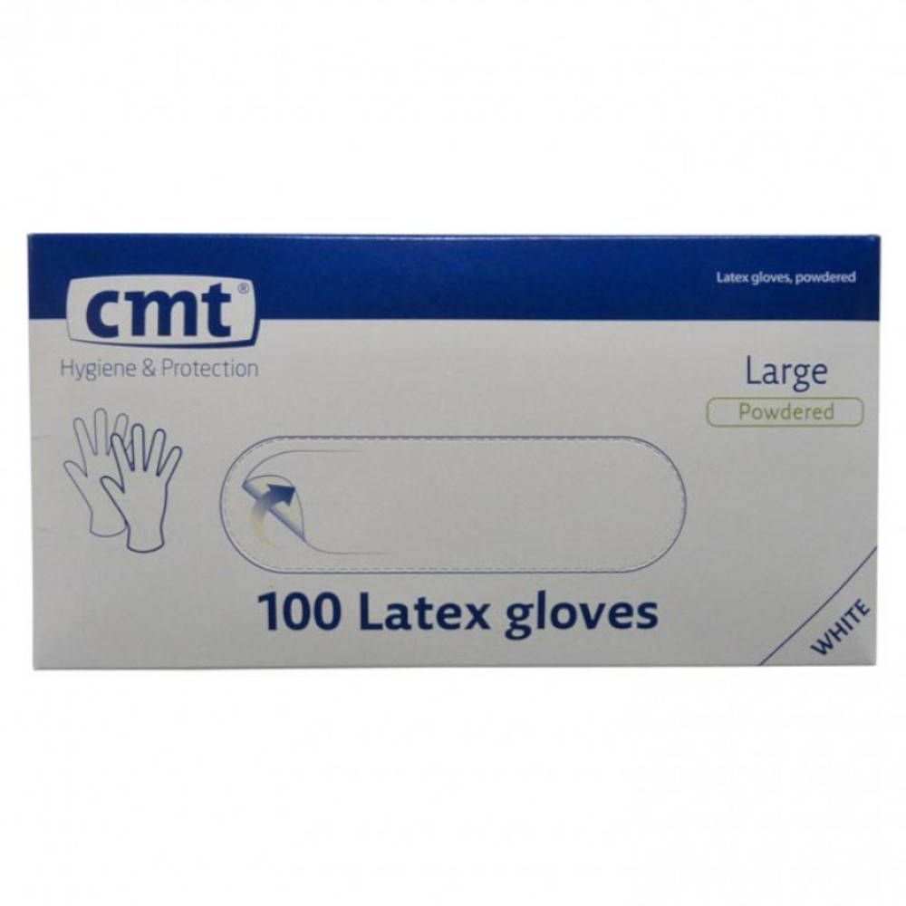 CMT Handschoenen Latex Wit LP Large