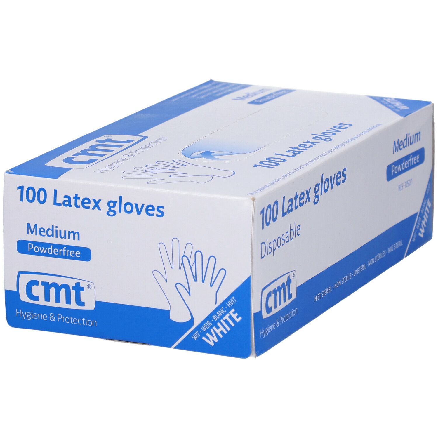 CMT Handschoenen Latex Wit PF Medium