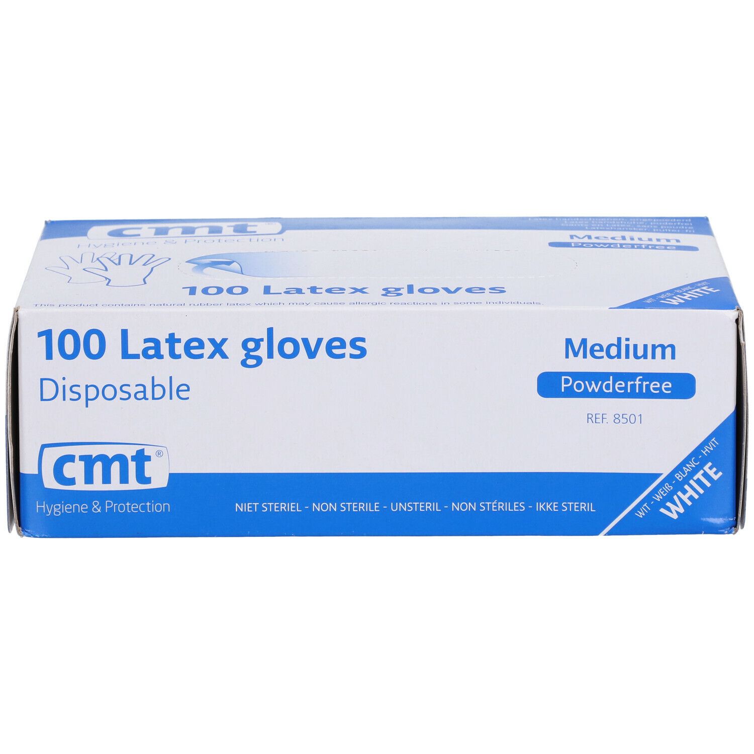 CMT Gants Latex Blanc PF Medium