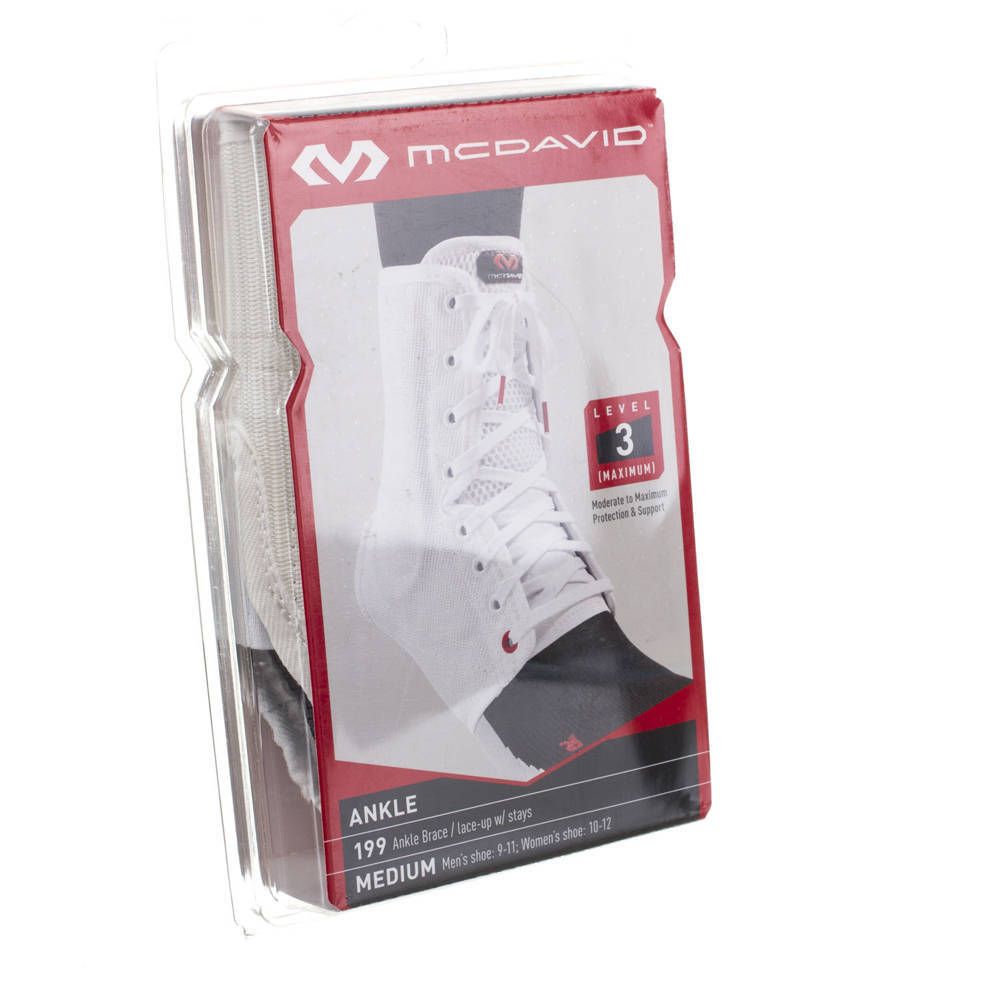 Mcdavid Lightweight Ankle Brace Blanc Taille M