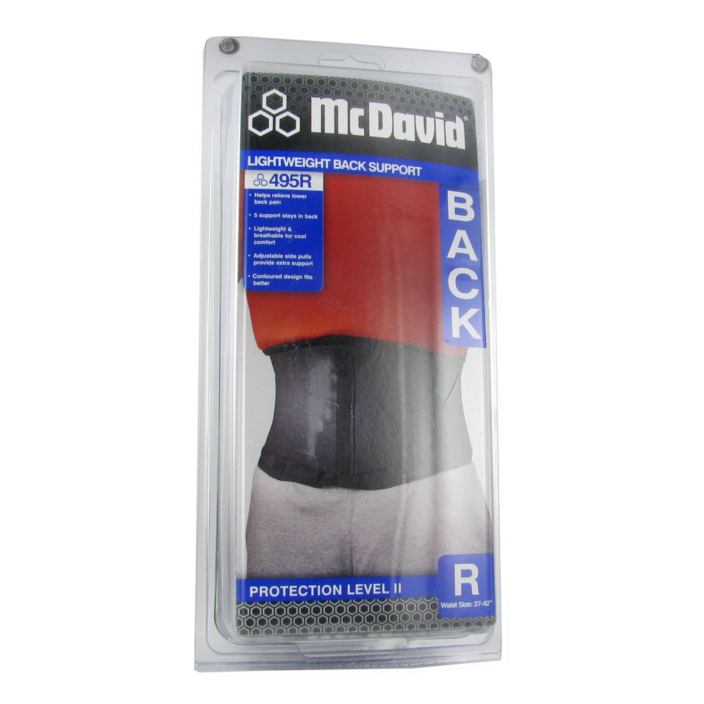 McDavid Lightweight Back Support Zwart Maat M