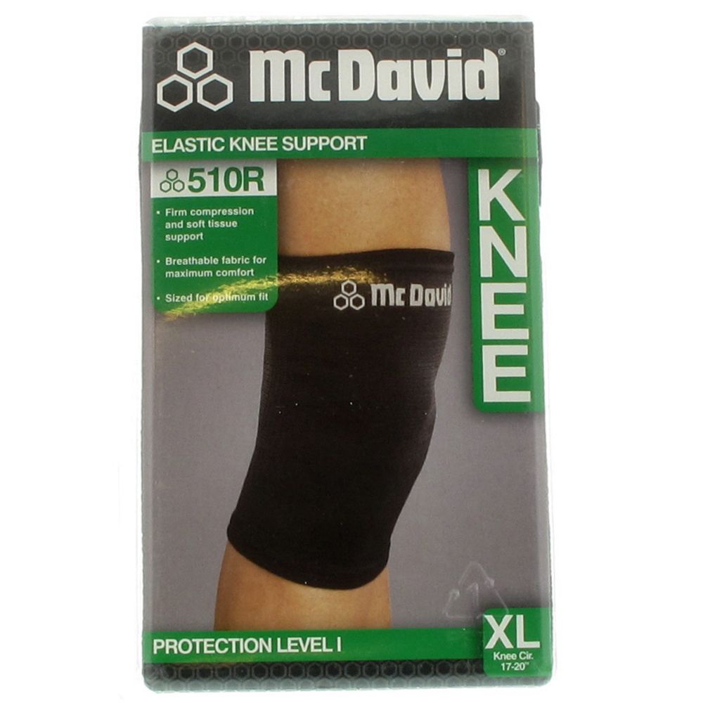 McDavid Elastische Kniebandage 510 Zwart Maat XL