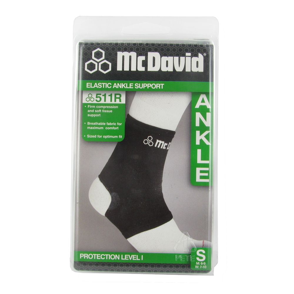 Mcdavid Elastische Enkelbrace Zwart Maat S