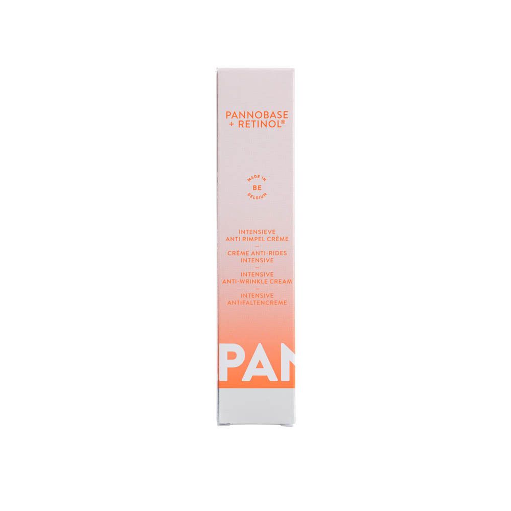 Pannobase + Retinol Crème intensive anti-rides en boîte.