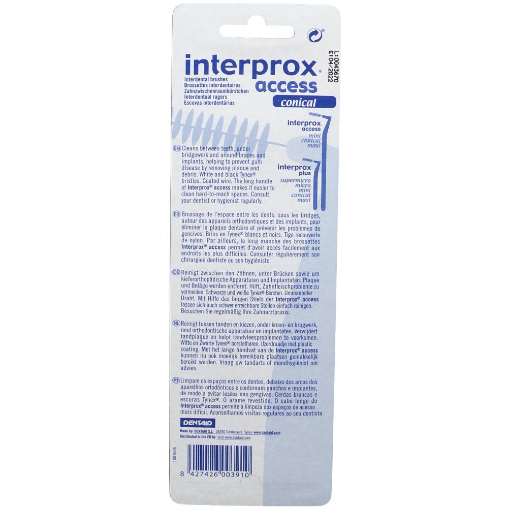 Interprox Access Conical Interdentale Borstel Blauw 3-5mm