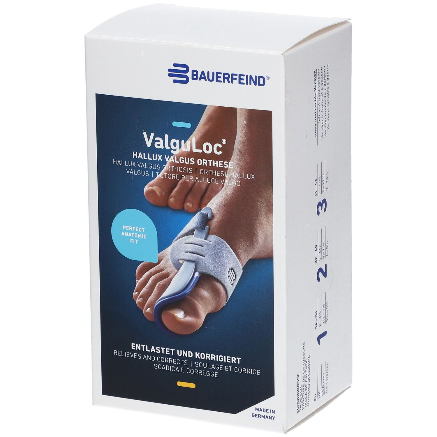 BAUERFEIND® ValguLoc Orthèse Hallux Valgus Droit Taille 2