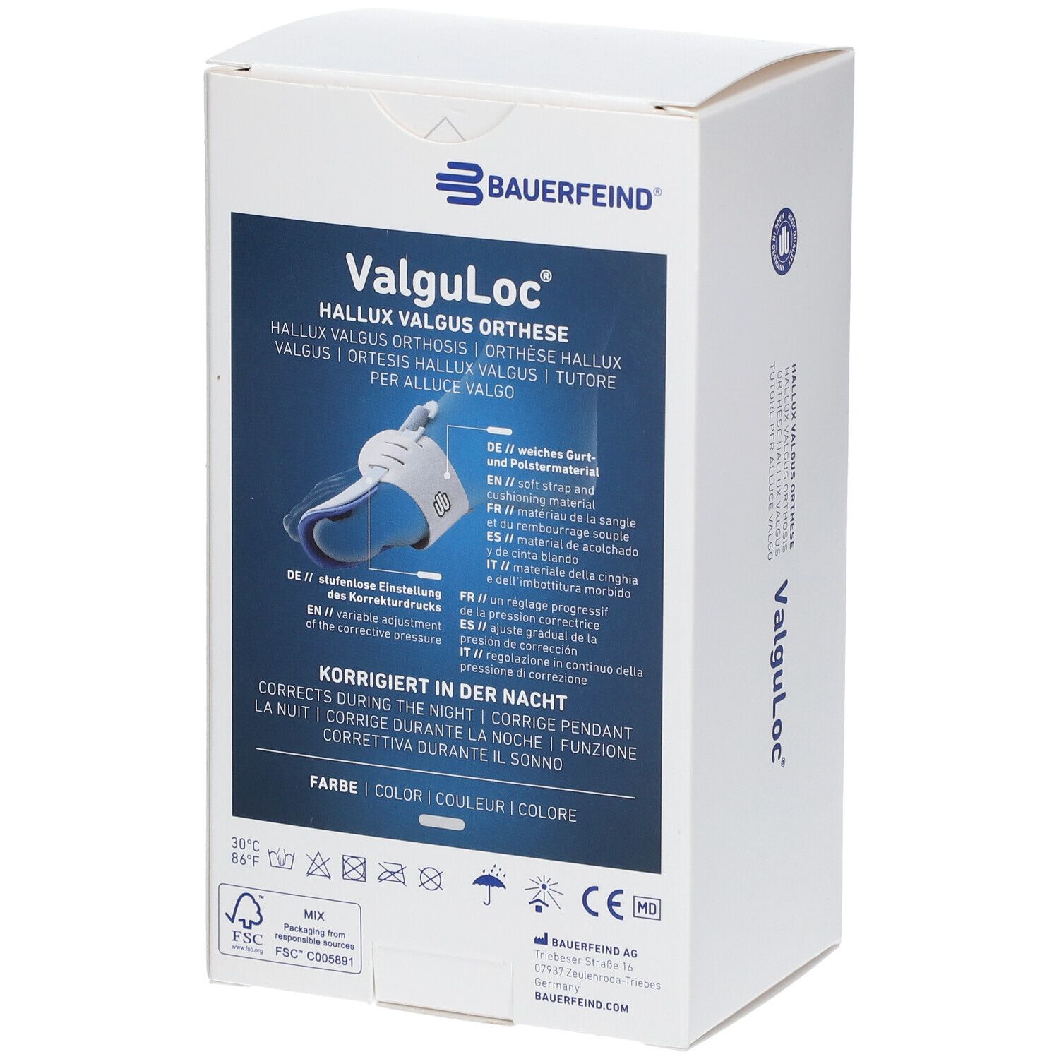 BAUERFEIND® ValguLoc Orthèse Hallux Valgus Droit Taille 2