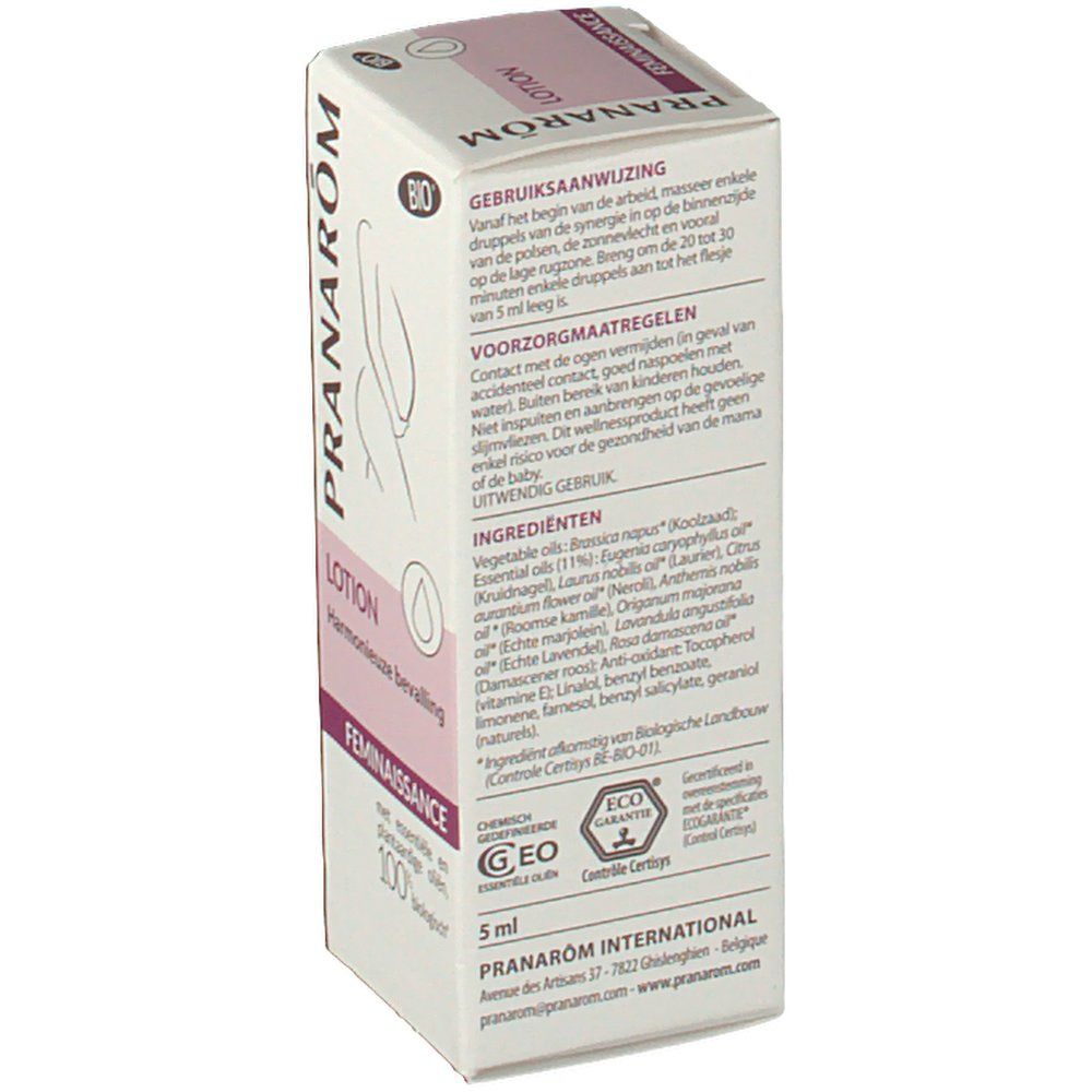 Pranarôm Féminaissance Accouchement Harmonieux Lotion Huile Essentielle Bio