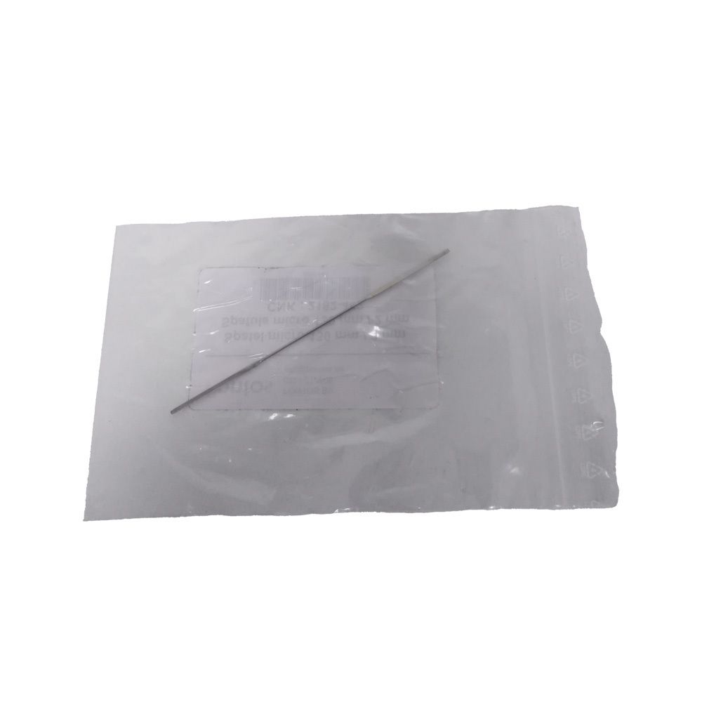 Spatel micro 130 mm / 2 mm in transparante verpakking. Enkelvoudige weergave van het product.