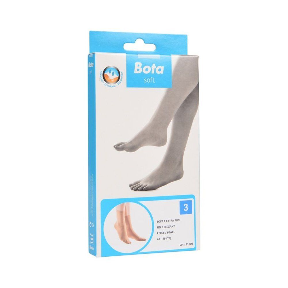 Bas de contention Bota soft, taille 3, couleur Pearl.