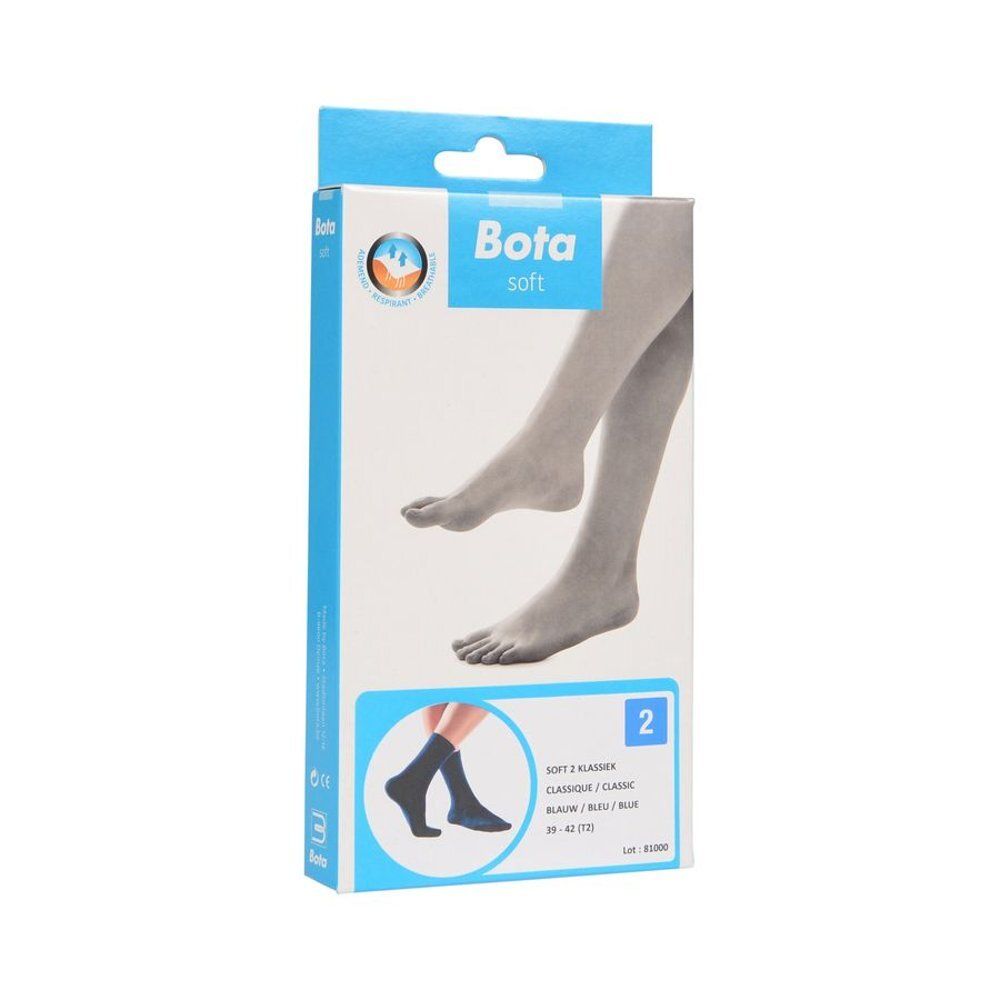 Verpakking van Bota Soft 2 compressiekousen, blauw.