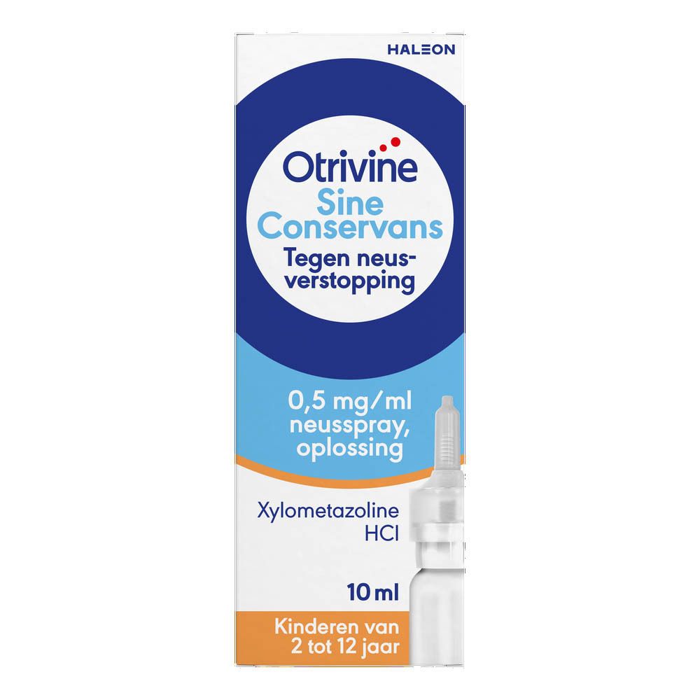 Otrivine Sine Conservans tegen Neusverstopping 0,5 mg/ml Oplossing Neusspray