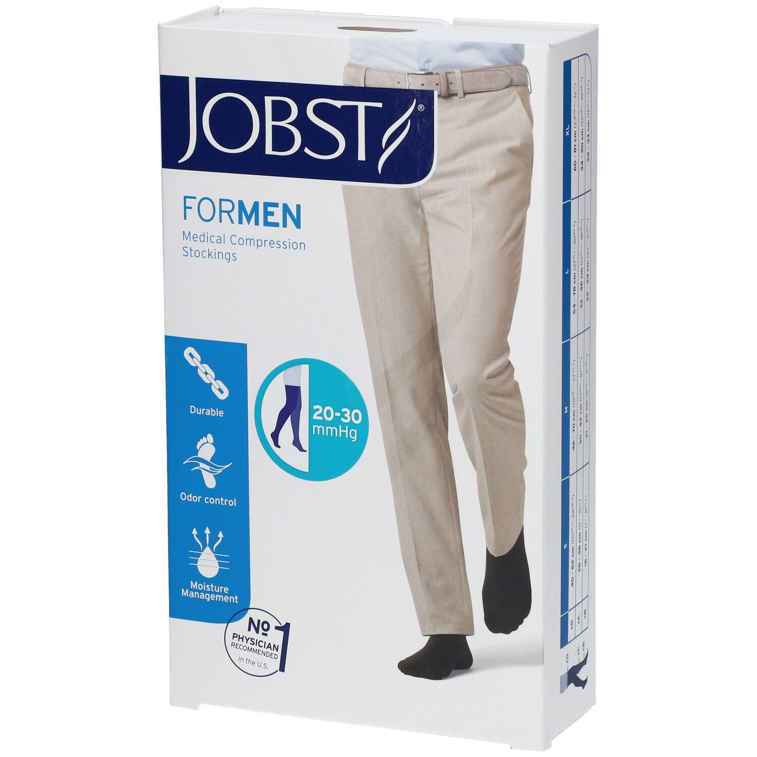 Jobst Pour Homme KL2 Cuisse Mi-Bas Noir M 7526200