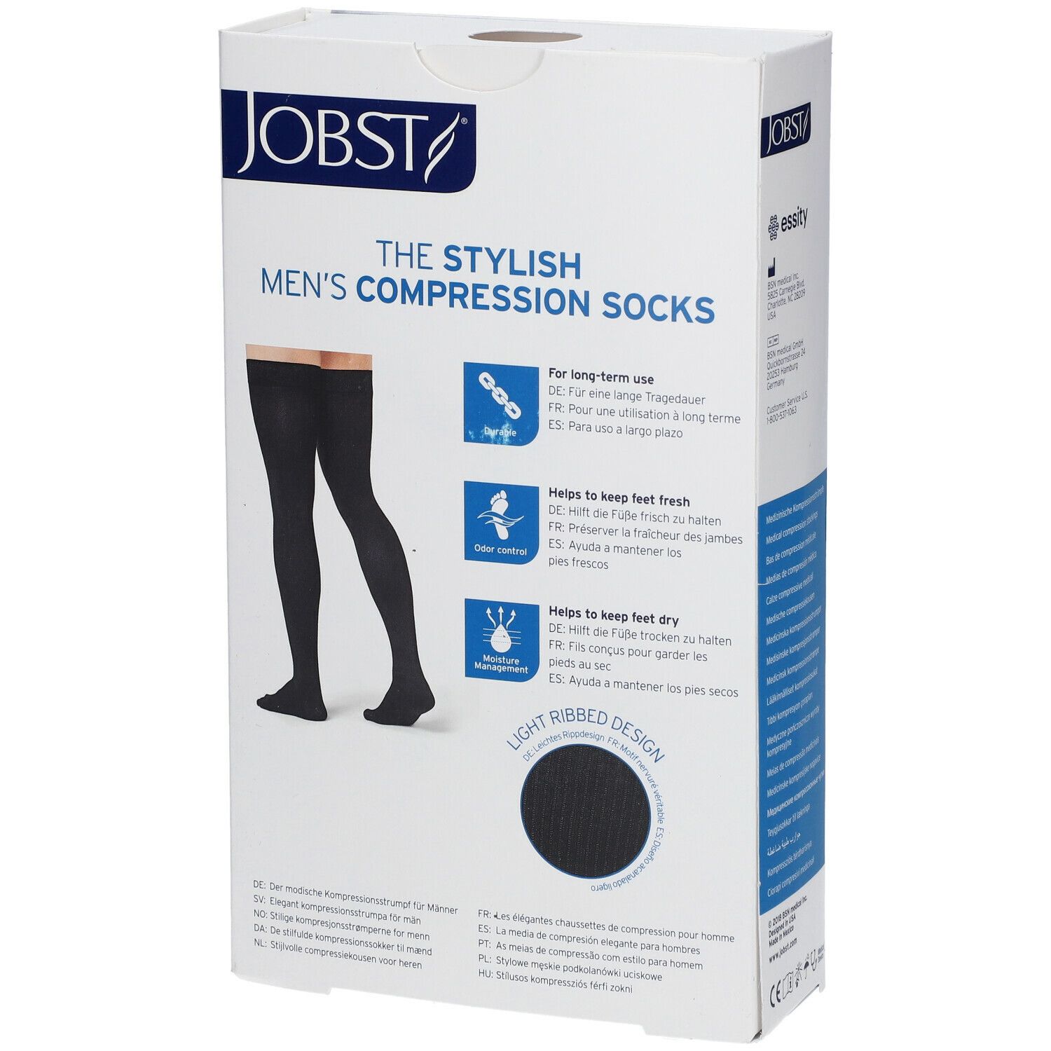 Jobst Pour Homme KL2 Cuisse Mi-Bas Noir M 7526200