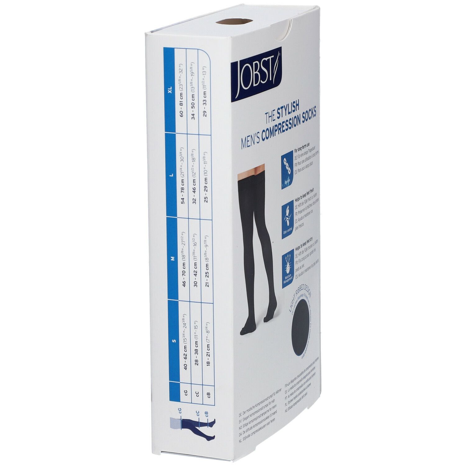Jobst Pour Homme KL2 Cuisse Mi-Bas Noir M 7526200