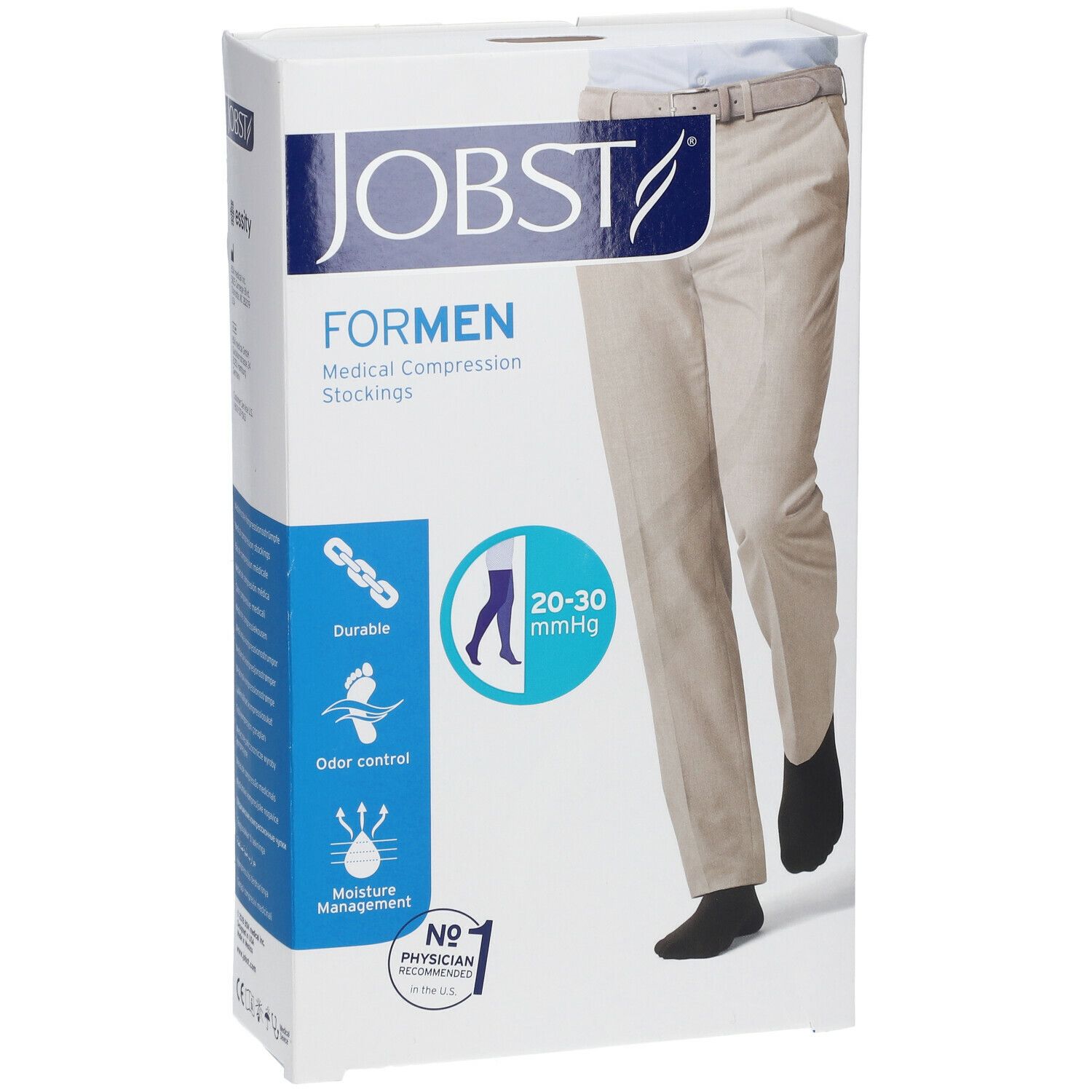 Jobst Pour Homme KL2 Cuisse Mi-Bas Noir M 7526200