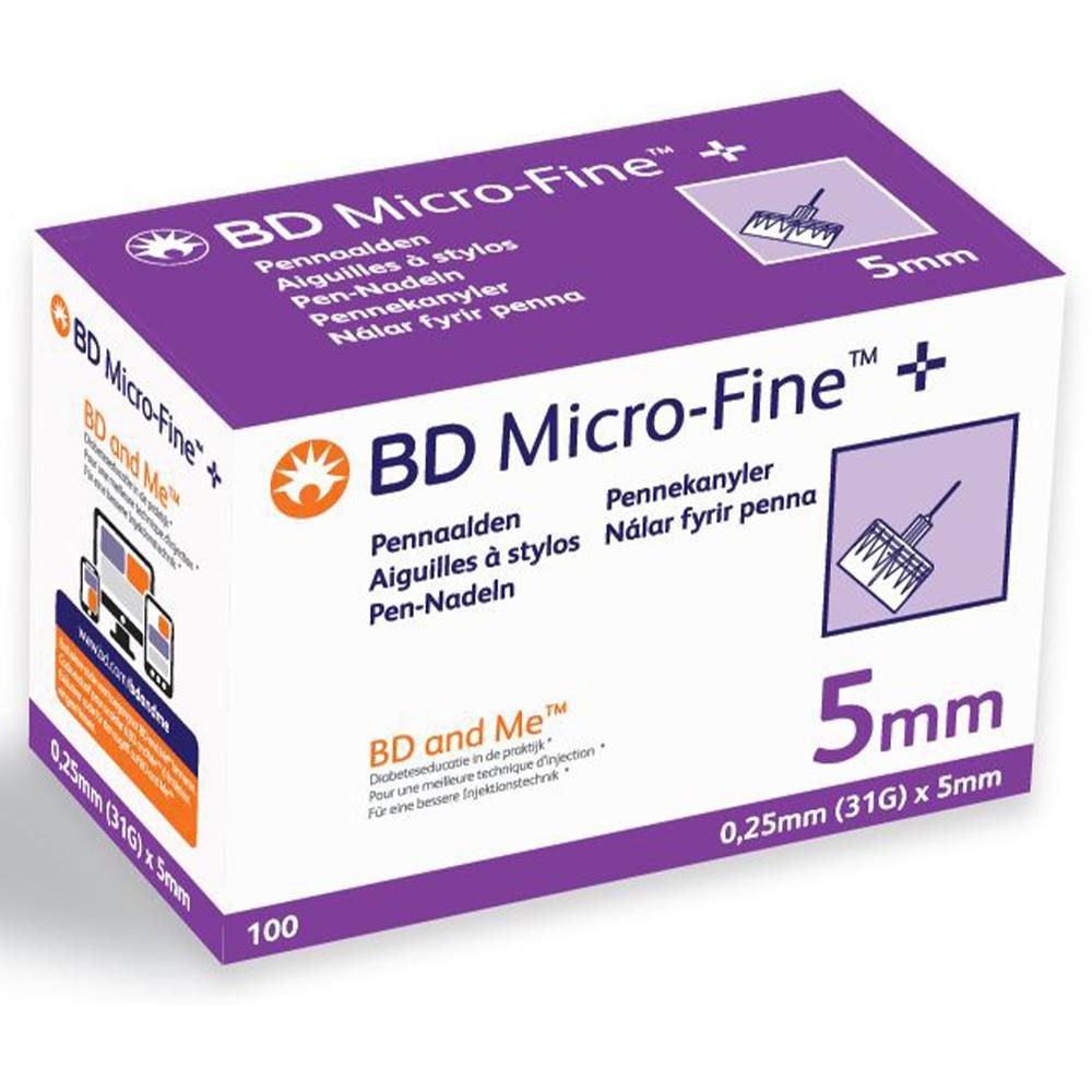 BD Microfine+ 5 mm Pennaald 0,25mm – 31G