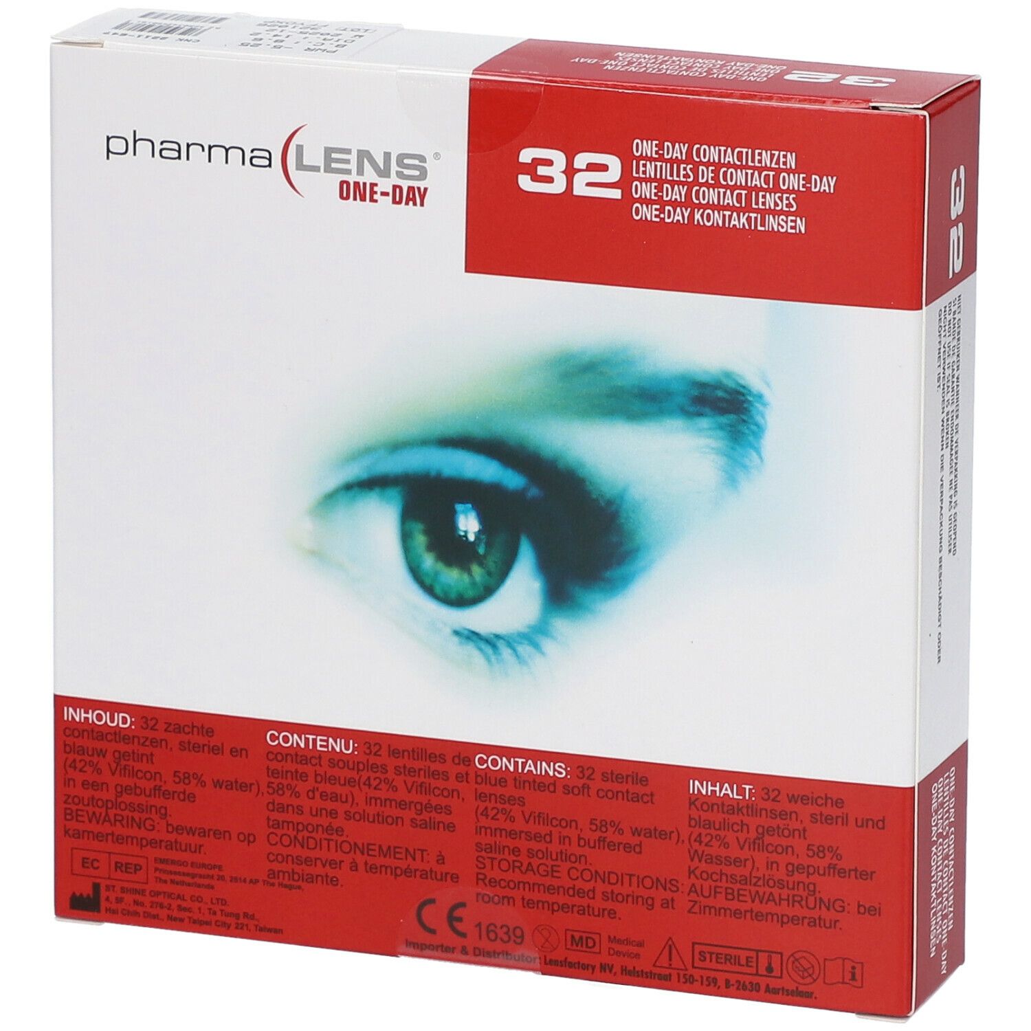 PharmaLens lentilles journalières (Dioptrie: -5.25)