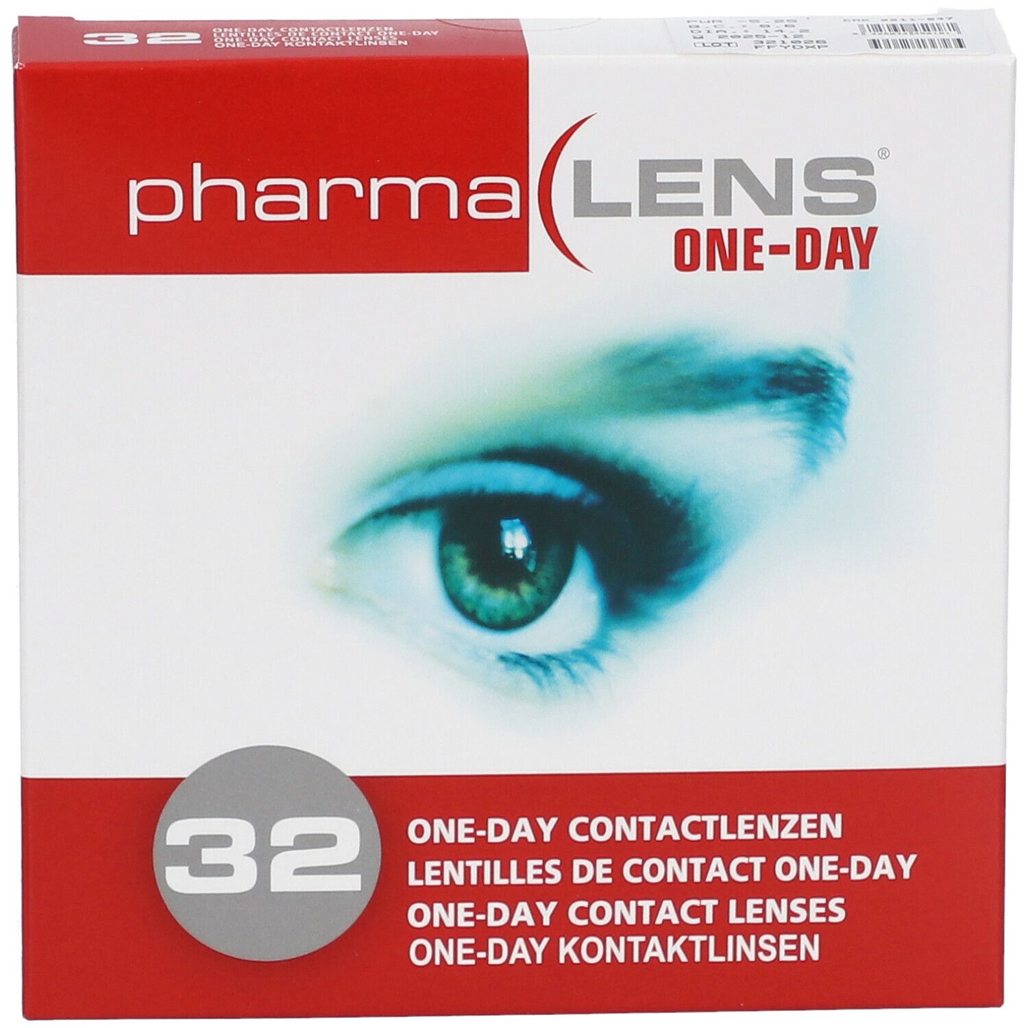 PharmaLens lentilles journalières (Dioptrie: -5.25)
