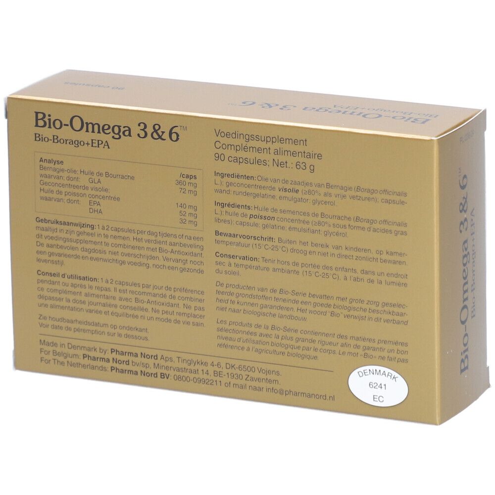 Pharma Nord Bio-Omega 3 & 6 | oméga-3 + oméga-6 | Le cœur, la vue & le cerveau