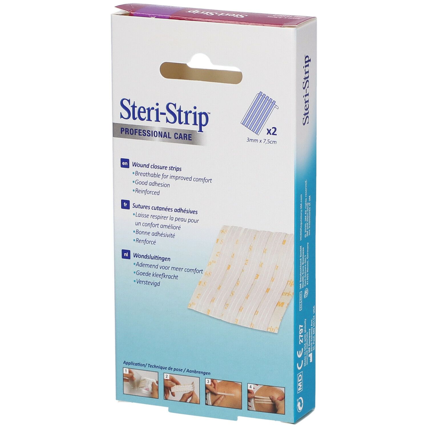 3M Steri-strip 0,30cm x 7,5cm 1540S