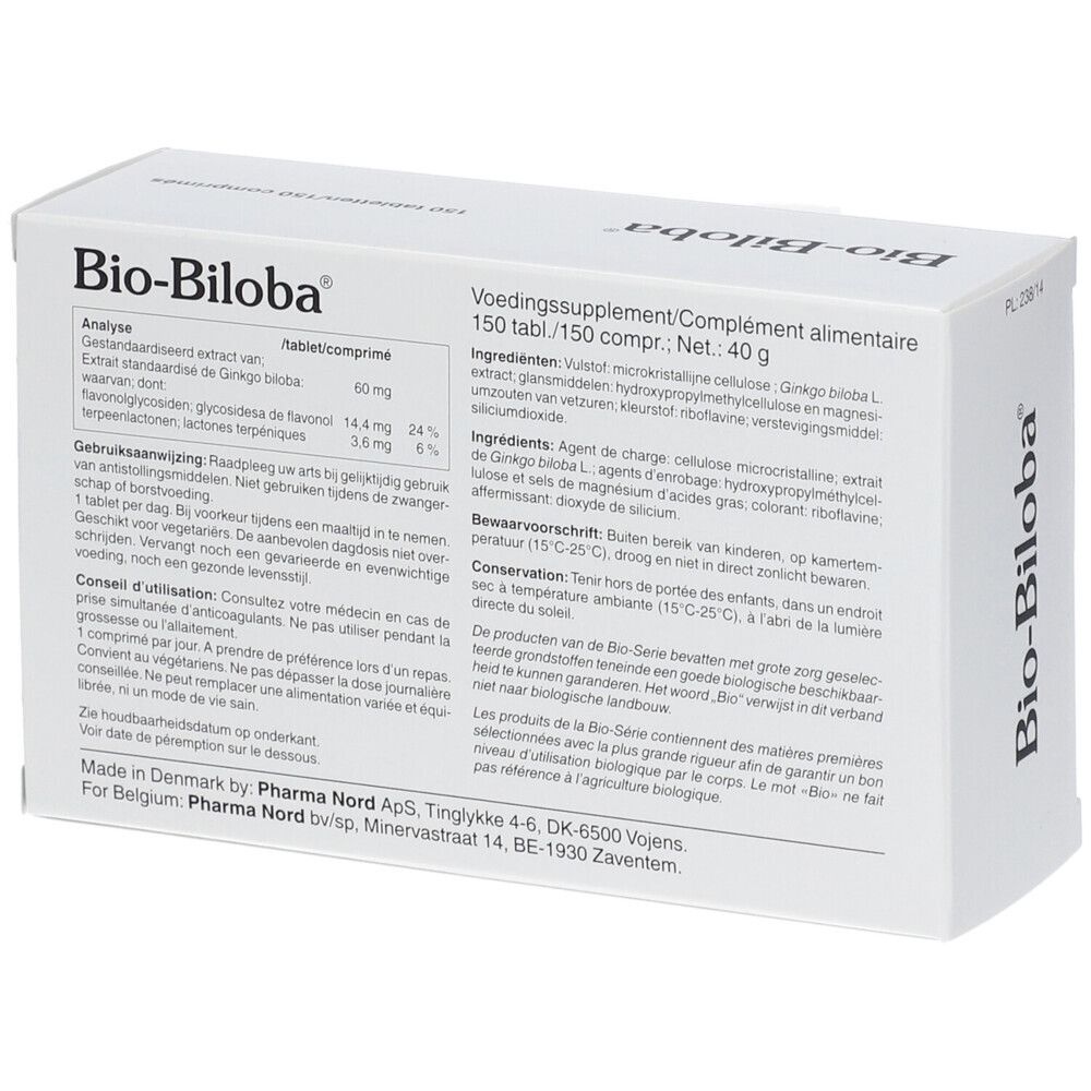 Pharma Nord Bio-Biloba | Ginkgo biloba extract | Bloedcirculatie + Cognitieve functie