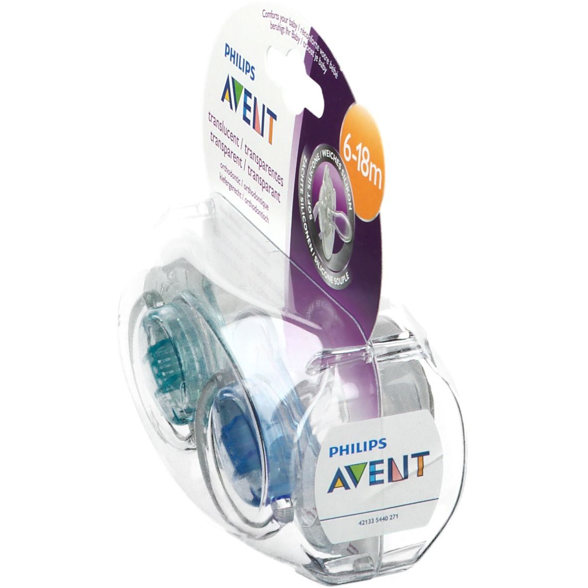 Avent Sucette Limpide Silicon +6 Mois