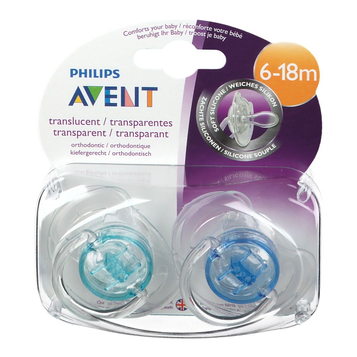 Avent Sucette Limpide Silicon +6 Mois
