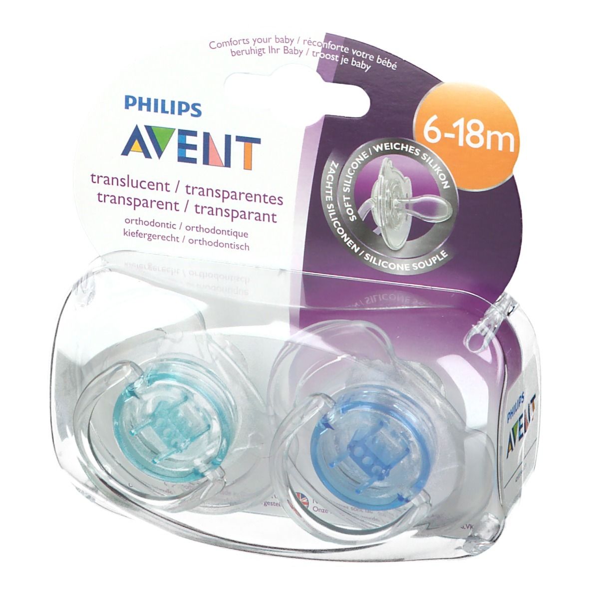 Avent Sucette Limpide Silicon +6 Mois