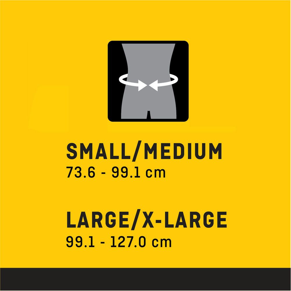 3M Futuro Rugbandage S/M. Verpakking met productafbeelding. Bandage op rug man.