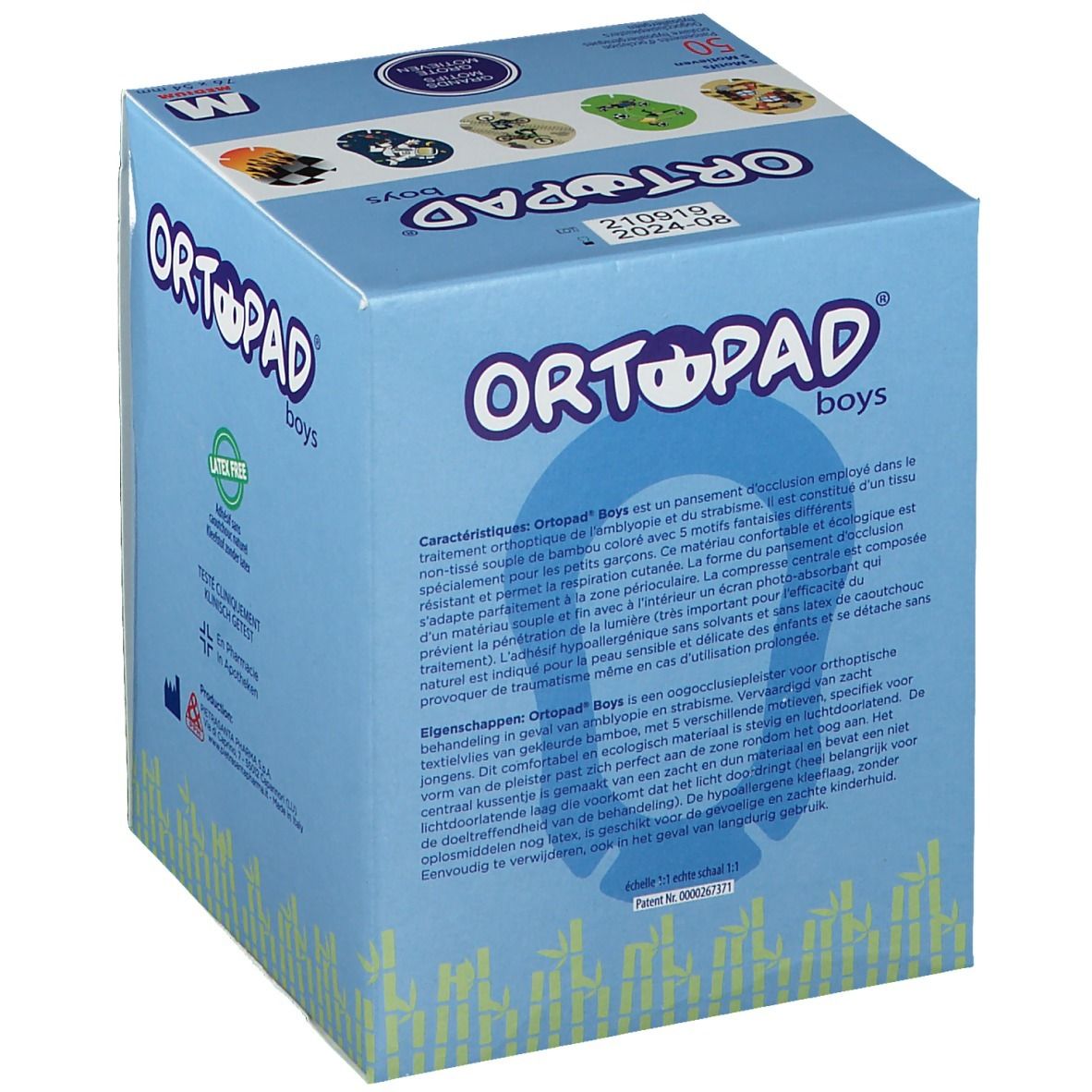 Ortopad For Boys Medium Oogkompres 2-5 Jaar