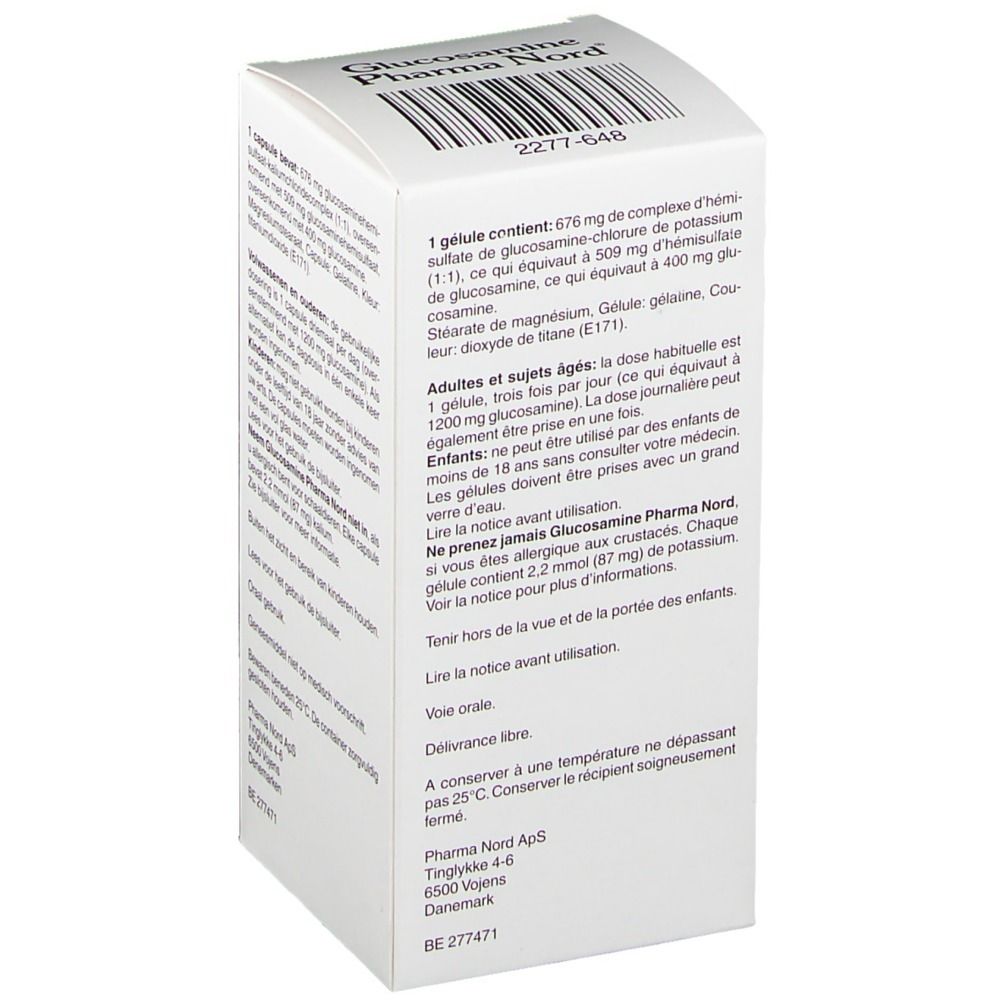 Pharma Nord Glucosamine 400mg | glucosamine sulfaat | Les cartilages et les os