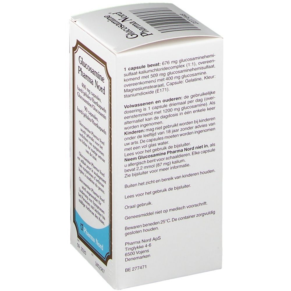 Pharma Nord Glucosamine 400mg | glucosamine sulfaat | Les cartilages et les os